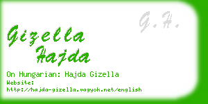 gizella hajda business card
